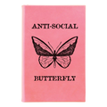 Anti-Social Butterfly Leatherette Journal (small) | Pink